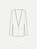 Technical sketch of the Hudson Tailored Blazer