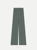 Technical sketch of the Marble Trouser in Peacock Grey