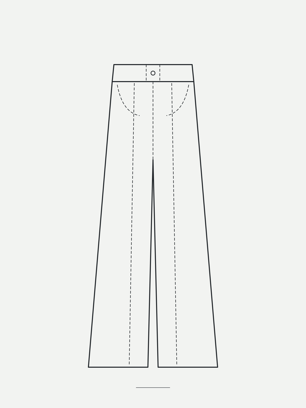 Technical sketch of the Highline Wide-Leg Trouser