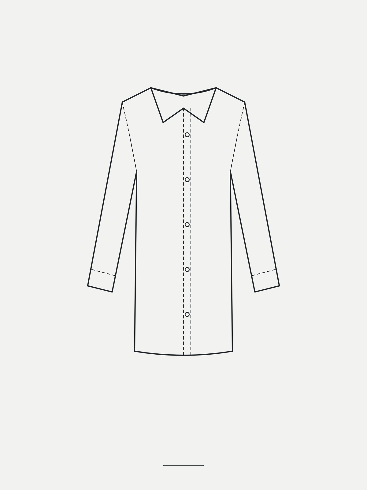 Technical sketch of the Washington Silk Shirt