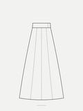 Technical sketch of the Jane Bias Midi Skirt